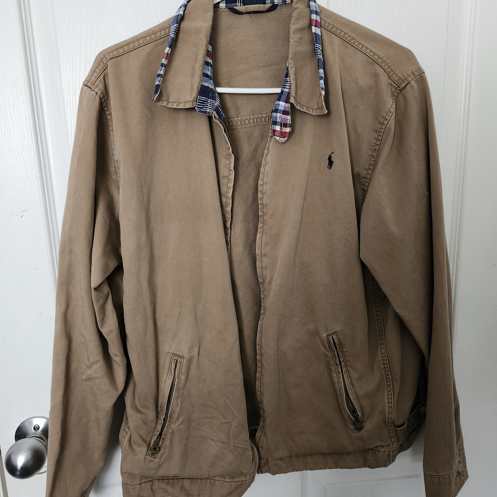 Polo Ralph Lauren Tan Jacket with Plaid Accents